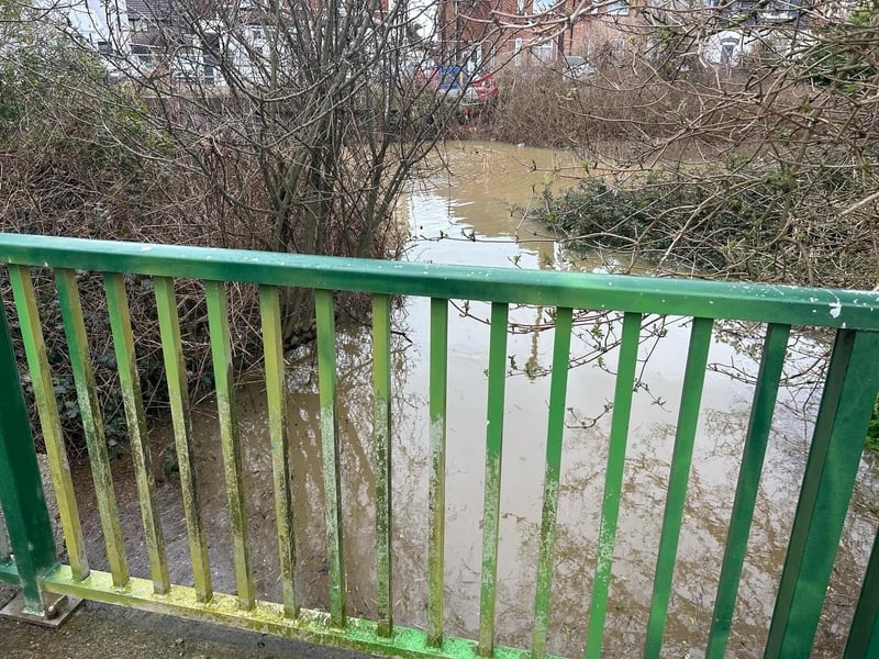 Water has been coming up from the stream that runs under Bexhill Road. Picture by W.Ave Arts Bexhill