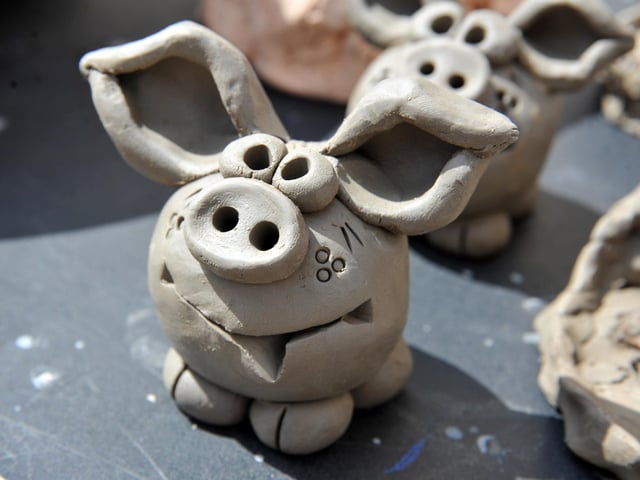 Models in clay made with Love Local Arts in Littlehampton