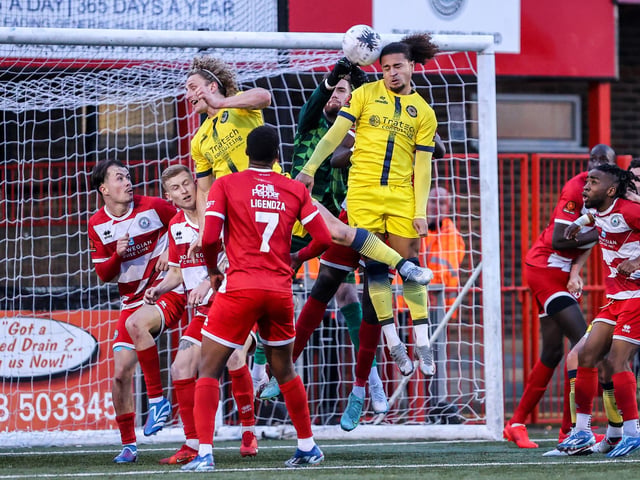 Action from Eastbourne Borough's vital win over Farnborough