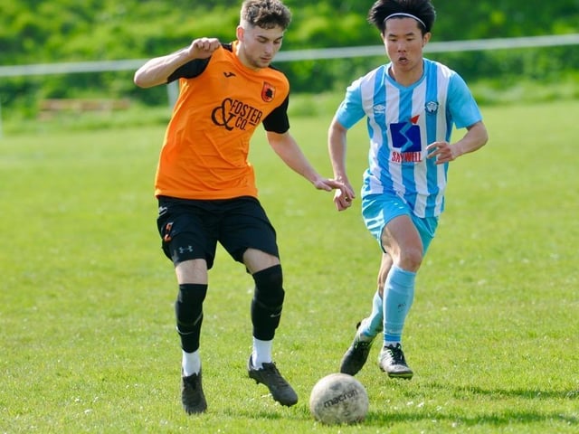 Action from Worthing United's win at home to Mile Oak in the SCFL Division 1