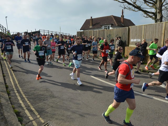 Action in the 2026 Hastings Half Marathon