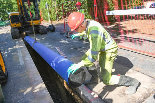 A new £470,000 water main has been installed in East Grinstead