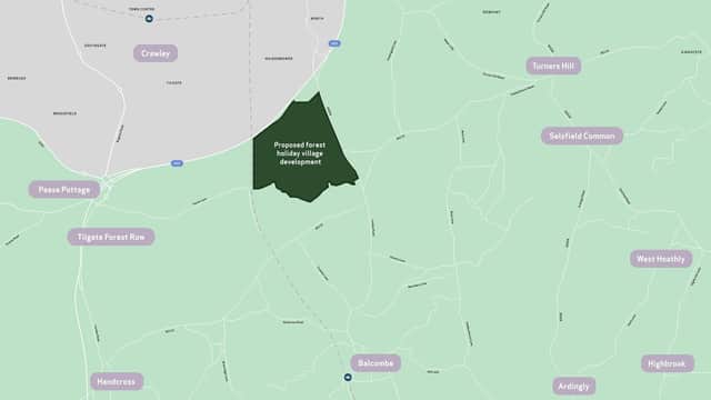 Location of proposed Center Parcs holiday village