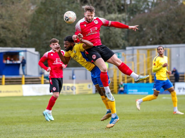 Eastbourne Borough recovered from 2-1 down at half-time to win 3-2 at St Albans City. Picture by Lydia Redman