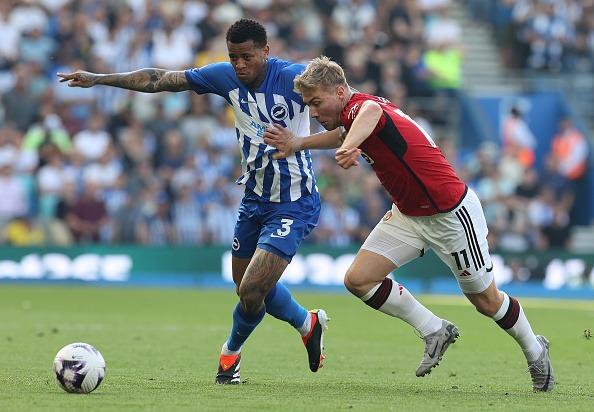 The Brazilian lost his bearings for United's goal and headed straight into the path of Dalot to slot home. Beaten quite easily for Hojlund's effort too.