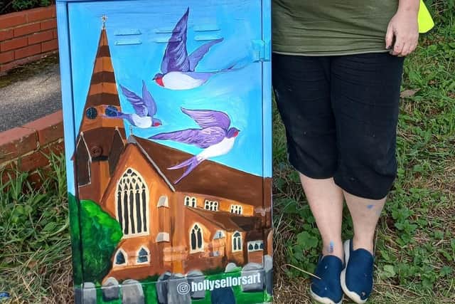 Holly Sellors' design on the St John’s Road box on the corner with Church Close, Burgess Hill