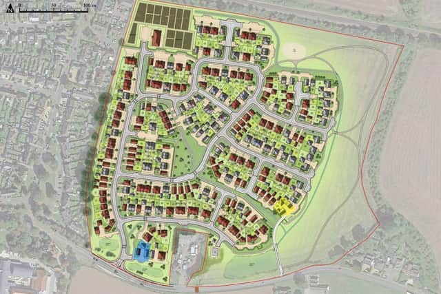 Indicative layout of the proposed 300-home Bosham development