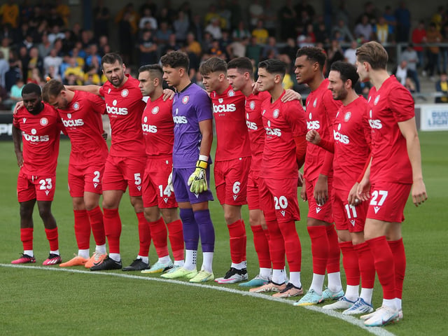 Action from Worthing's 3-0 win at Torquay United which put them top of National League South