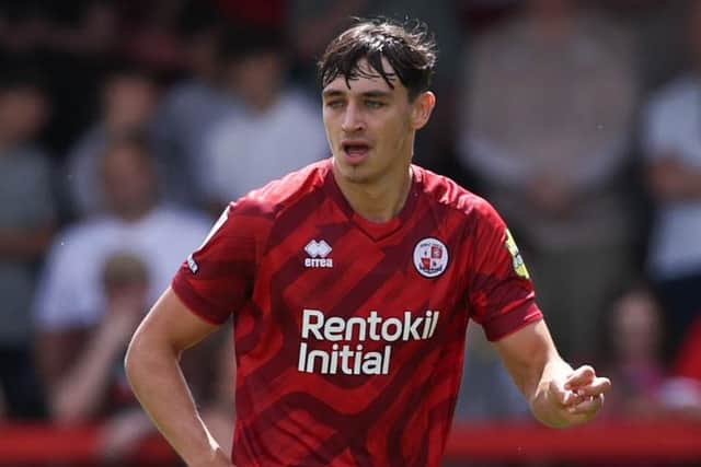 Josh Flint was impressive for Crawley on his debut against Blackpool | Picture: Natalie Mayhew/Butterfly Football