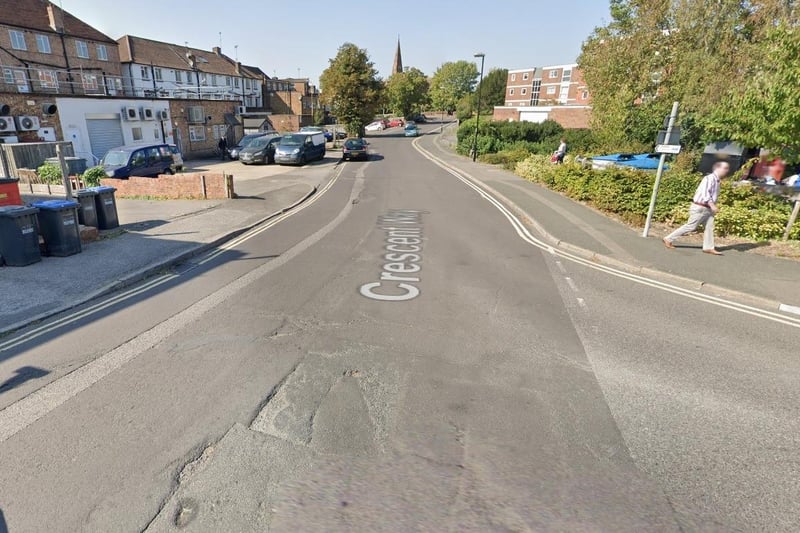 Mid Sussex Times photographer Steve Robards said there are 'at least 15 sizable problem holes in Crescent Way, Burgess Hill'. West Sussex County Council has confirmed that repair jobs had already been scheduled for 'the five most significantly-sized potholes'.