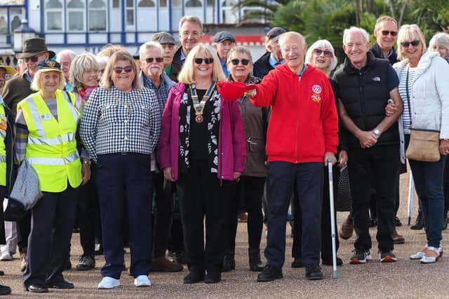 John Wilton, a veteran Eastbourne schoolmaster and Rotarian has walked 100 miles for charity - seven months after a serious heart operation. Picture: Hugh Wilton