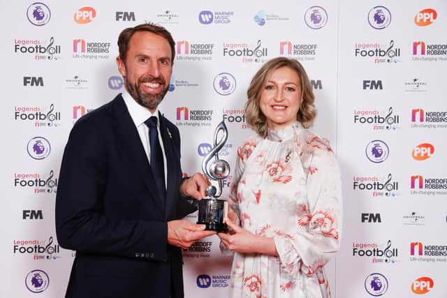 Legends of Football, in aid of Nordoff Robbins Music Therapy, honoured England manager – and former Crawley schoolboy – Gareth Southgate and Lionesses hero and UEFA Women’s European Championship winner, Ellen White on Monday (October, 3) evening at Grosvenor House. Picture by JM Enternational
