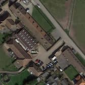 A Google Earth view of Lewes Old Racecourse