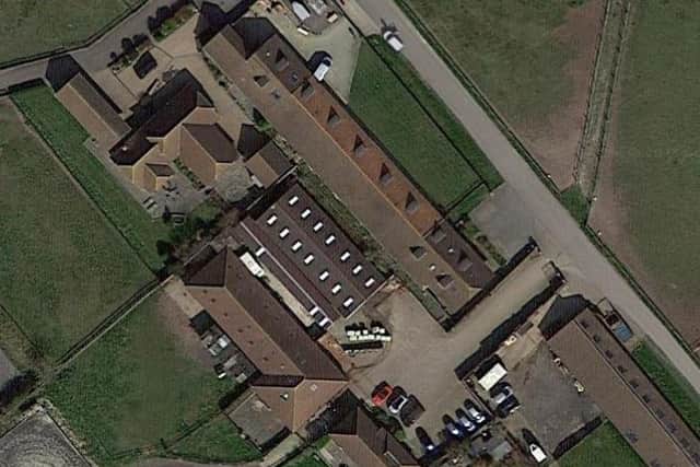 A Google Earth view of Lewes Old Racecourse