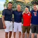 Freddie and Ben with Jermaine Jenas, Lee Dixon and Alan Shearer