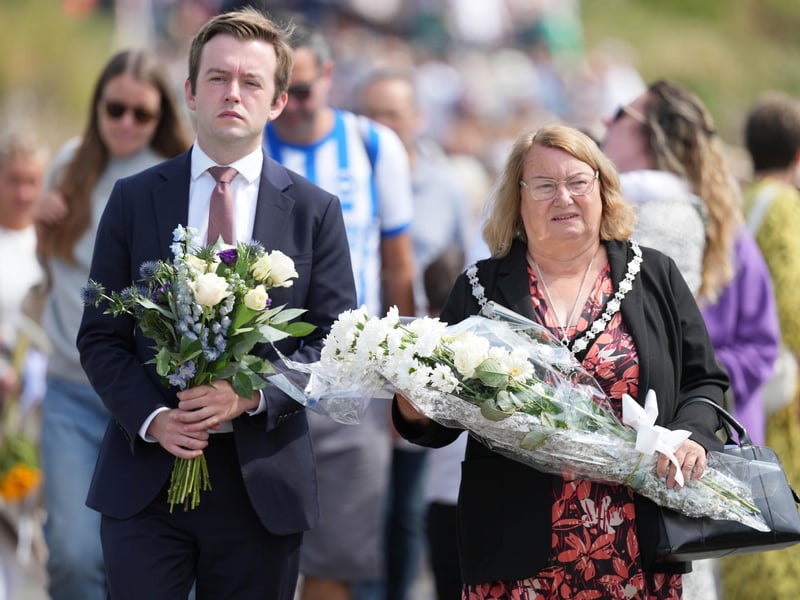 East Worthing and Shoreham MP Tom Rutland and Adur District Council chairman Adrienne Lowe