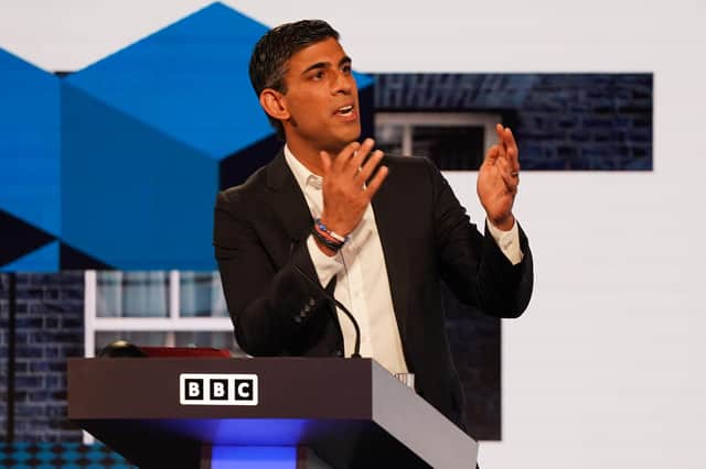 Rishi Sunak takes part in the BBC Leadership debate at Victoria Hall yesterday (July 25). Photograph: Jacob King via WPA Pool/Getty Images