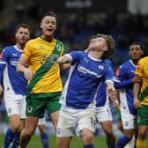 Jack Strange in FA Cup action for Horsham at Chesterfield in 2024. Picture by John Lines