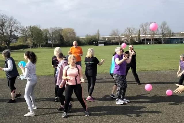 Hailsham Active outdoor exercise class at the Western Road Recreation Ground