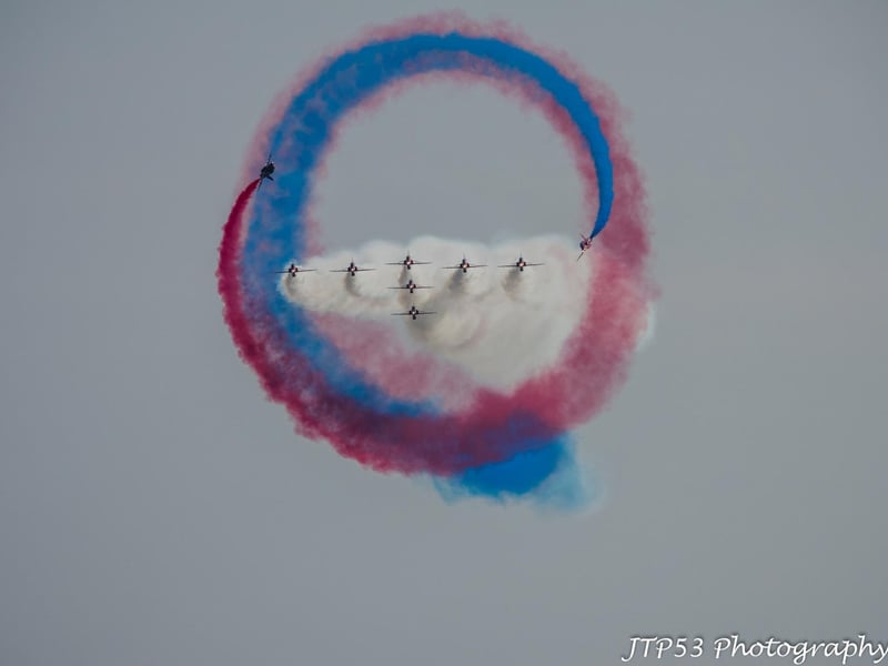 Airbourne 2025 - Eastbourne International Air Show. Red Arrows: Photo by Jeff Penfold JTP53 Photography