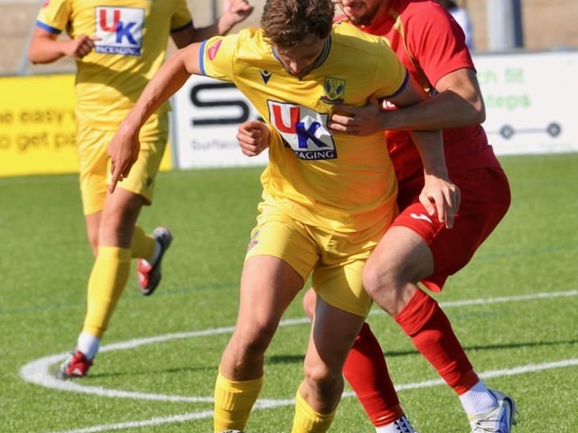 Lancing beat Newhaven 3-1 at Culver Road. Photographer Stephen Goodger caught the action