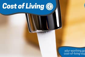 Hundreds of people across Adur and Worthing, who are struggling to cope with the cost of living, have had their water bills cut. Photo: Adur and Worthing Councils