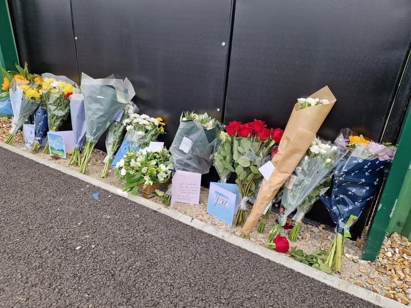 Tributes at Oaklands Park after the death of Billy Vigar