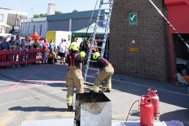 Shoreham Community Fire Station held its open day on Saturday, August 13. Ladder drill