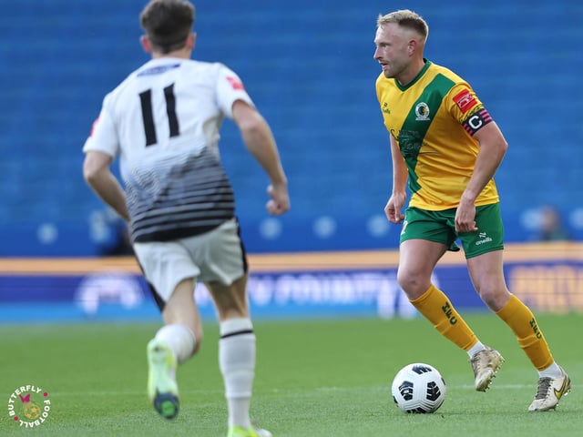 James Hammond’s majestic 95th minute free-kick clinched Horsham FC’s first league and Sussex Transport Senior Cup double in the club’s history.