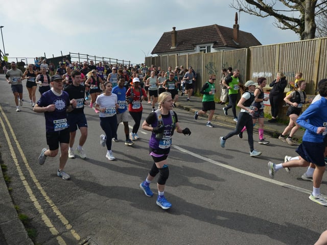 Action in the 2026 Hastings Half Marathon