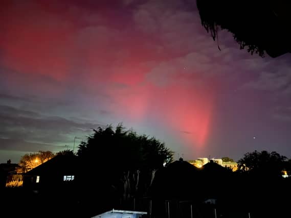 This photo was taken in the back garden of a home in Goring-by-Sea