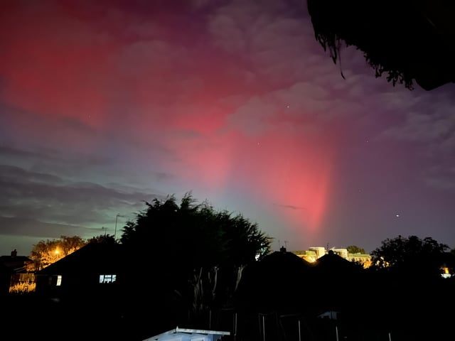 This photo was taken in the back garden of a home in Goring-by-Sea