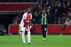 Ansu Fati scored in both of Brighton's games against Ajax in the Europa League. (Photo by Dean Mouhtaropoulos/Getty Images)