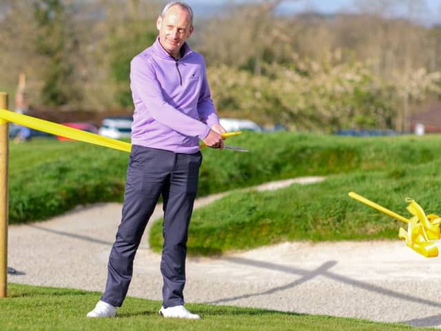Tim Allen, Cowdray's Director of Golf, declares the course open after an extensive redesign project | Picture supplied by Cowdray Park
