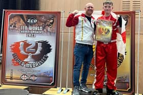 Jesse Matten with Instructor Carl Denne at ICO World Championships