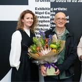 L-R curator Noelle Collins, Harald Smykla and award judge Sepake Angiama