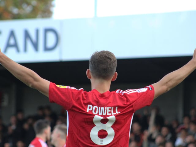 Action from Crawley Town's 2-1 win over Newport County. Picture by Cory Pickford