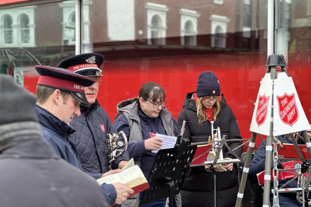 The Salvation Army Band provided an appropriately festive soundtrack.