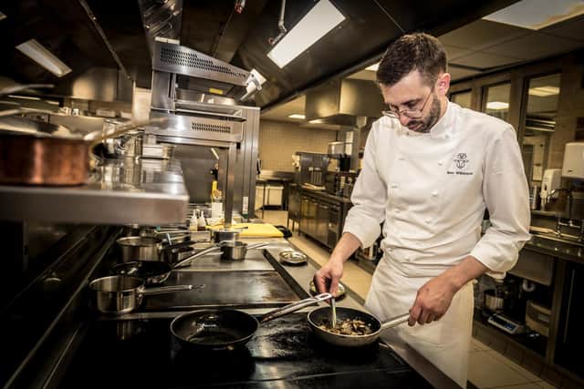 Award-winning chef Ben Wilkinson at The Pass, South Lodge Hotel, Lower Beeding