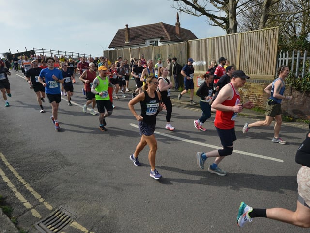 Action in the 2026 Hastings Half Marathon