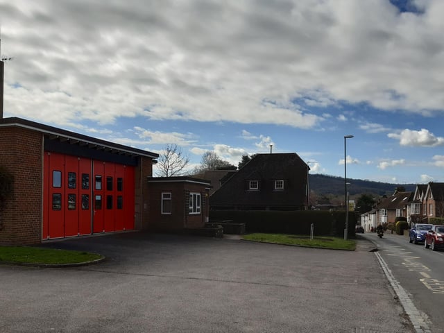 You pass by Storrington Fire Station on your left.