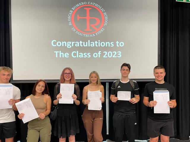 Students show off their 'fantastic' results.