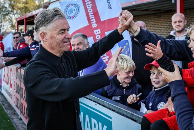 Steve King and his players - and some of Eastbourne Borough's fans - head to Salisbury for a huge FA Cup tie on Saturday | Nick Redman