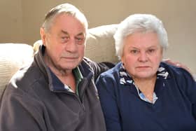 Mike and Carol Maidment are calling for new dog laws after an attack by a dog they rehomed. Photo: Steve Robards SR23020801