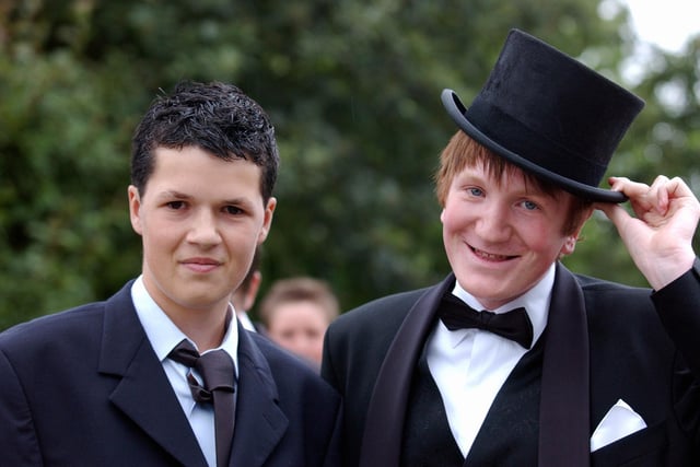 Adam Turner and Harry Lehane at the Bognor Regis Community College prom in June 2008