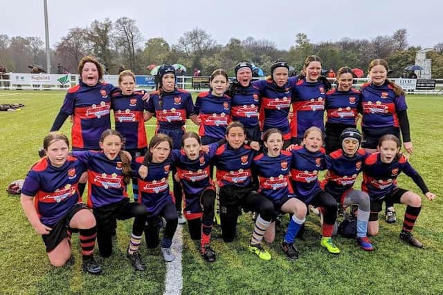 The East Sussex Barbarians U12 girls' squad