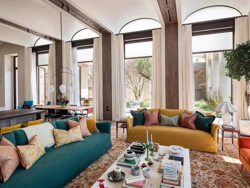 The property has a light and spacious living area