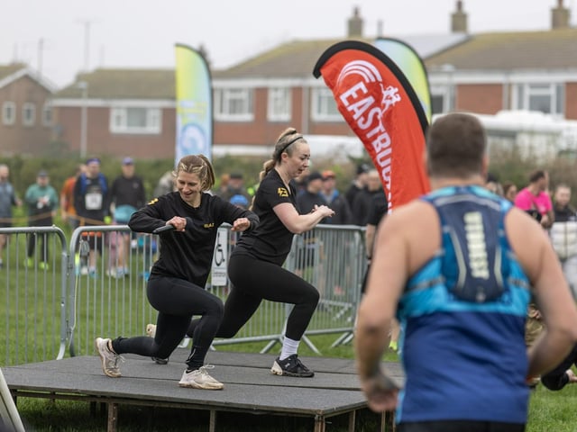 Medals, top 3s, sponsors and a variety from the course of this year's Eastbourne Half Marathon
