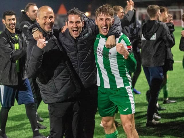 Chi City celebrate their semi-final win at Ramsgate | Picture: Neil Holmes