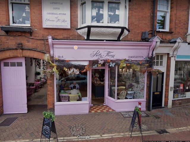 4 Park Pl, Horsham RH12 1DG. 4.2 stars on Google Reviews. One review said: "Great place for excellent food and hot drinks, the coffee is delicious!" Pretty Things hosted a Jubilee cake baking competition with the winning entry being sold throughout June.